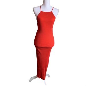 Zara Spaghetti Strap Cross Back Midi Dress Size Small